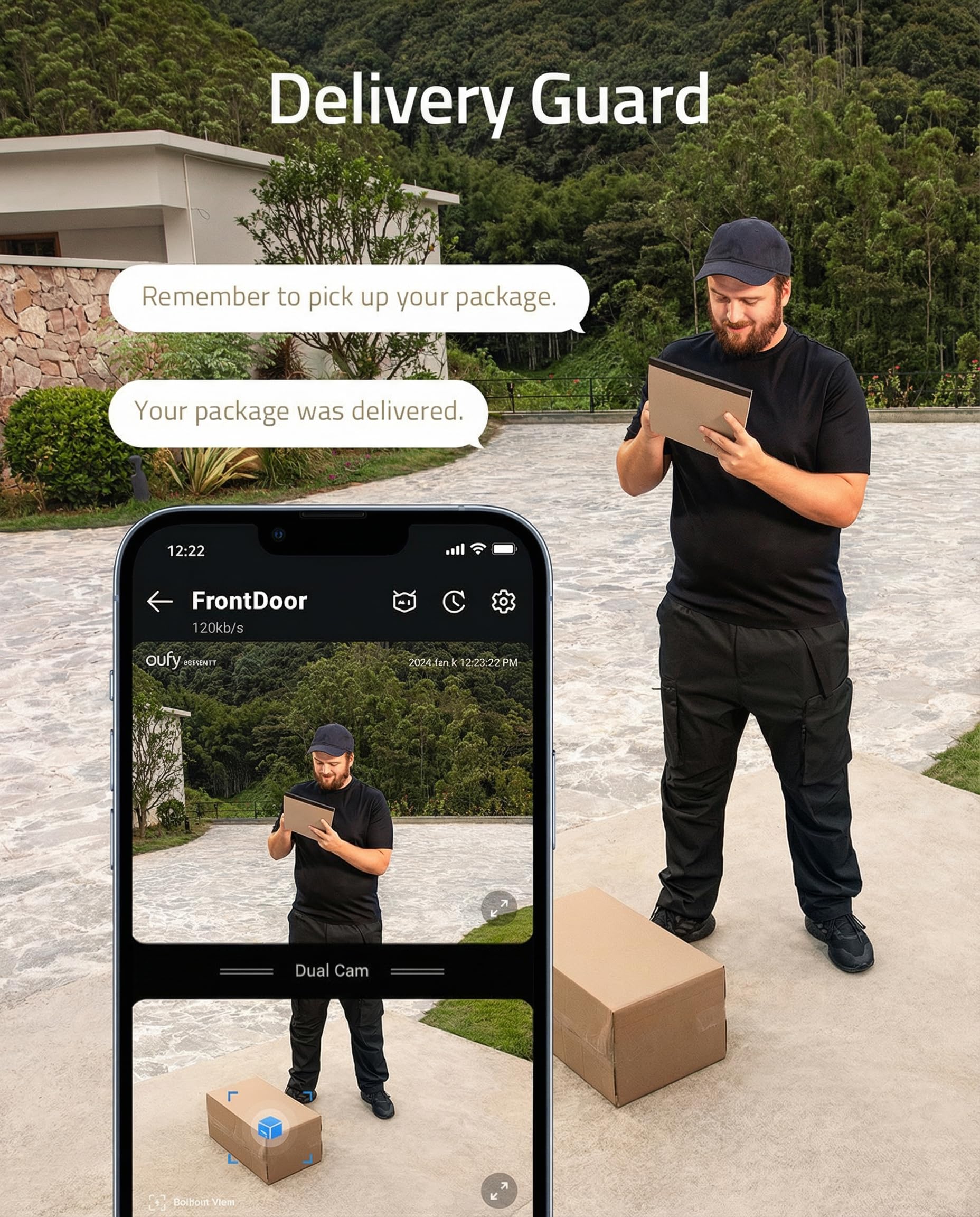 eufy Security Video Doorbell S330 dual motion detection minimizes false alarms.
