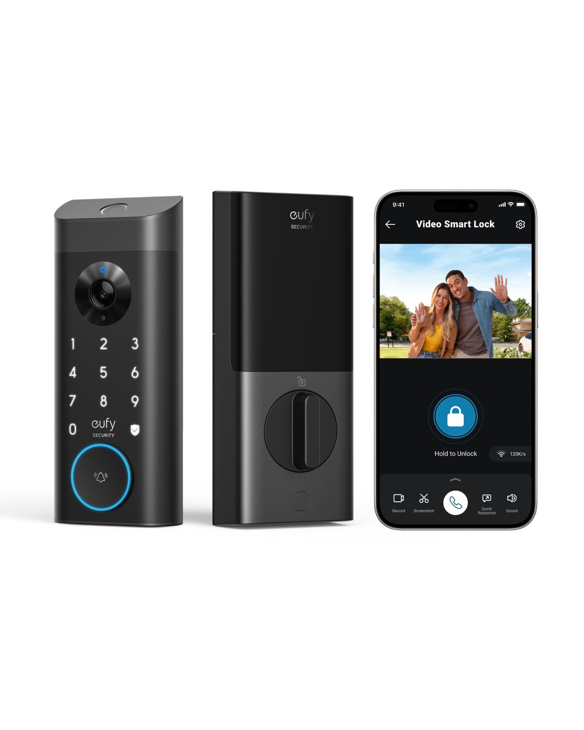 eufy Security Video Smart Lock E330 front door view with day and night monitoring