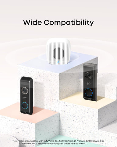 eufy Video Doorbell Chime 2 supports dual-band Wi-Fi for reliable connectivity.
