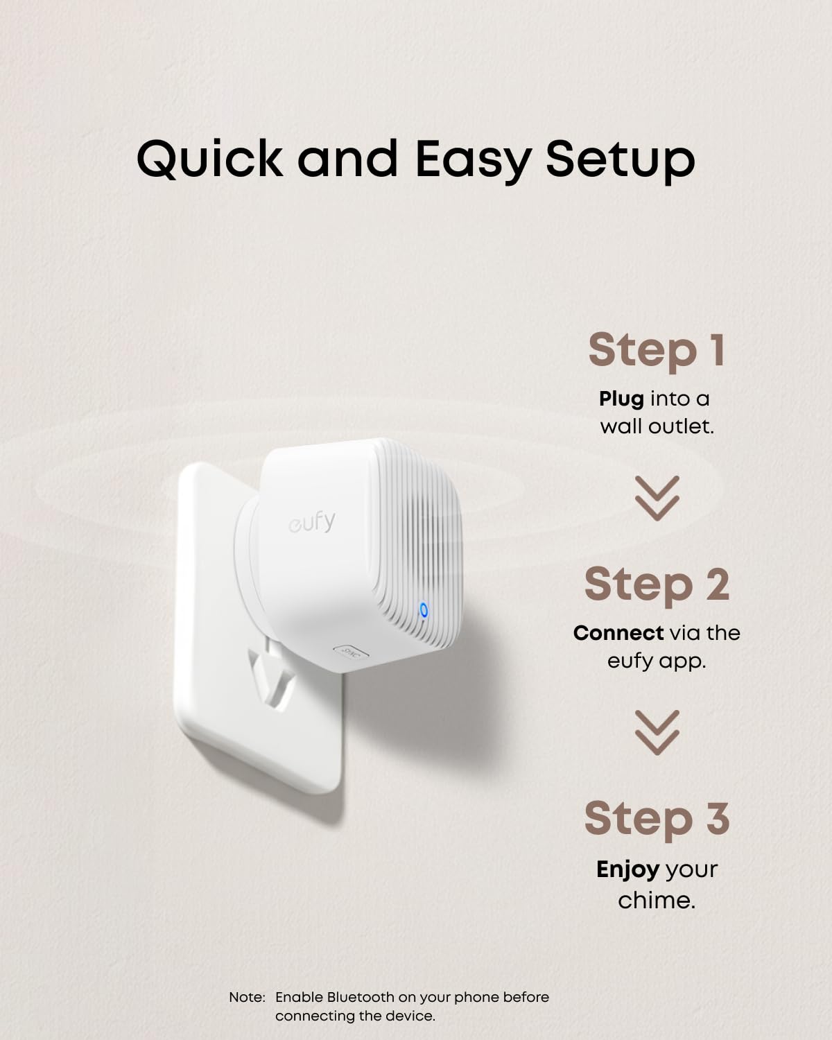 eufy Video Doorbell Chime 2 features auto-discovery for fast, painless installation.