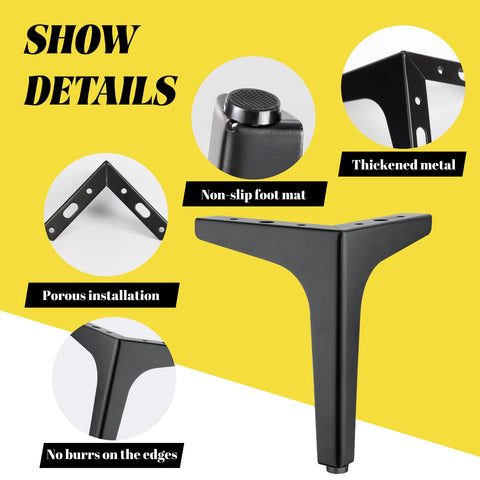 Eumtenr heavy-duty metal leg supports up to 300 lbs per leg