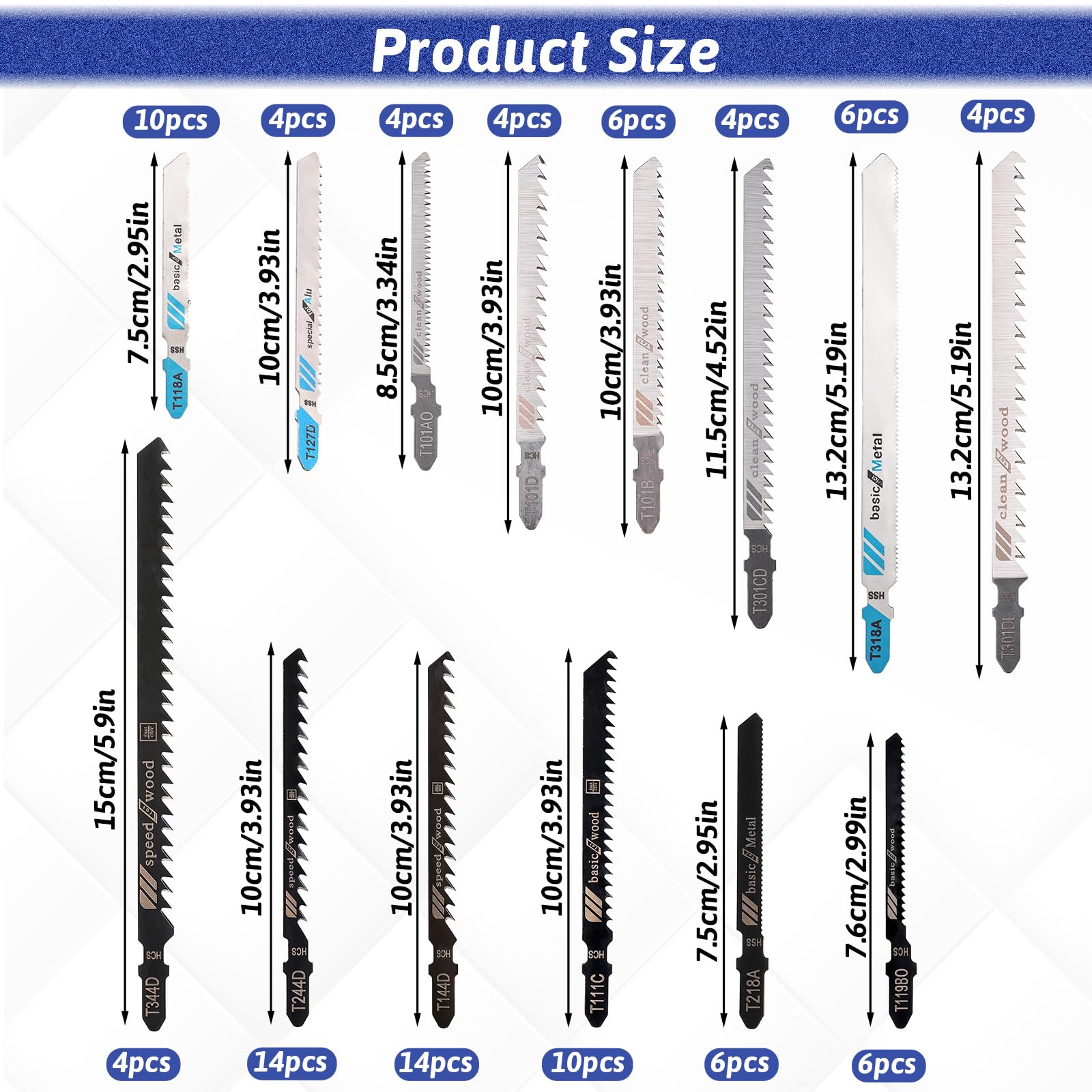 EupHHonycs blades fit most jigsaws for quick, secure blade changes and reliable performance