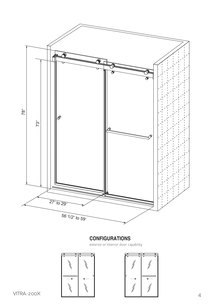 Eurotech Showers VITRA-200 safety glass emphasizes sturdy tempered protection