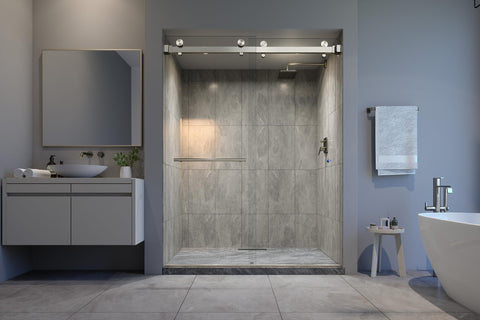 Eurotech Showers VITRA-200 top track closeup shows durable aluminum construction