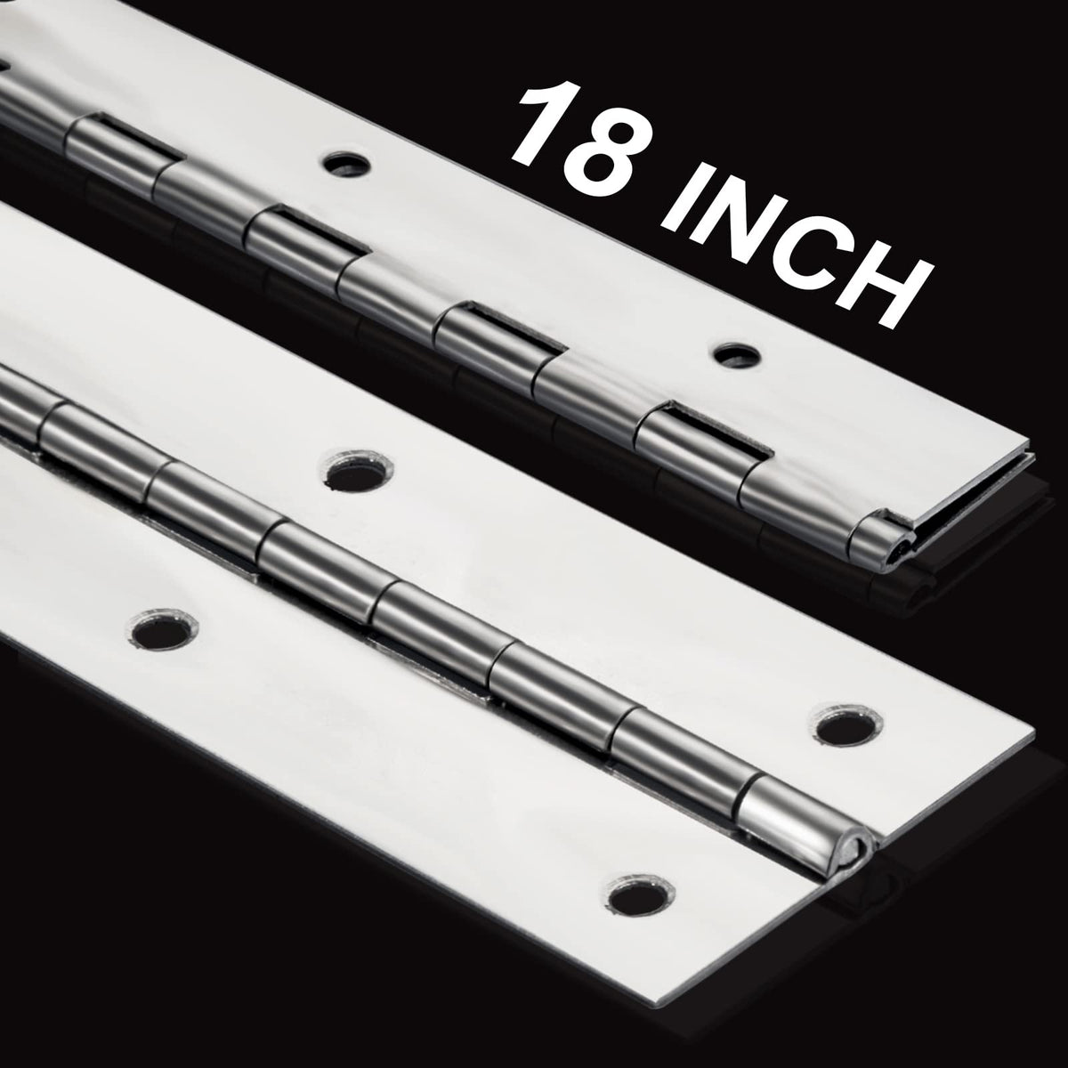 EVANCENT 2Pack heavy-duty piano hinge 18-inch long for sturdy cabinet doors.