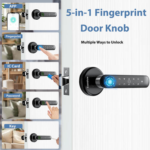 Evanshow door lock keypad lit for quick entry in low light