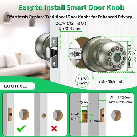 Evanshow anti peeping keypad entry enhances security during night access.