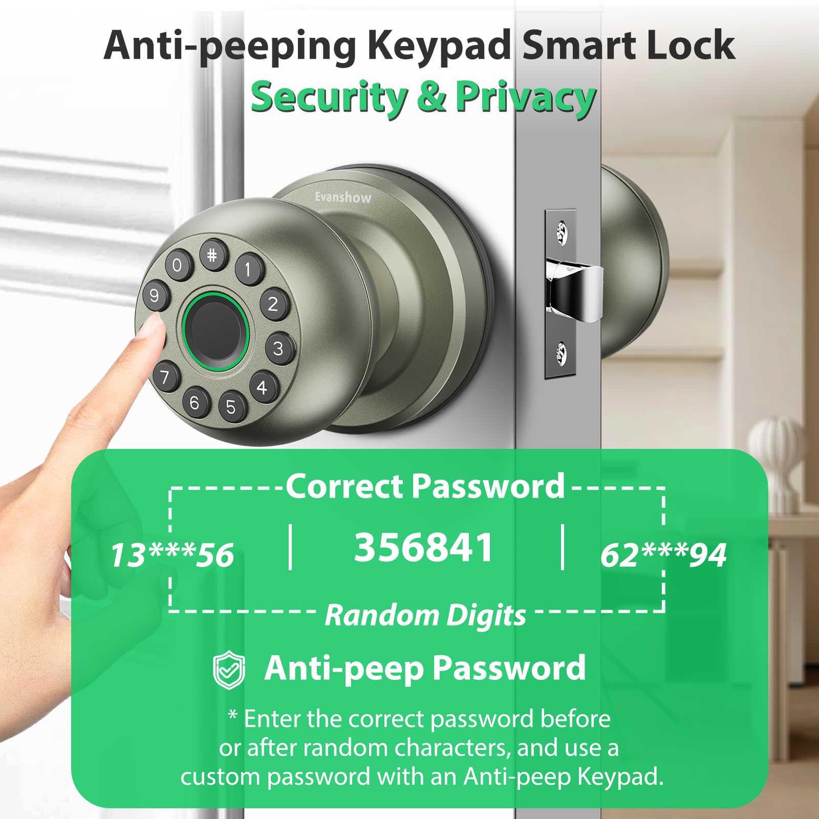 Evanshow auto lock indicator shows secure five second lock.