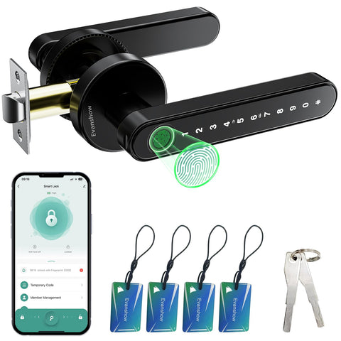Evanshow smart door lock knob enabling keyless entry for convenient home access