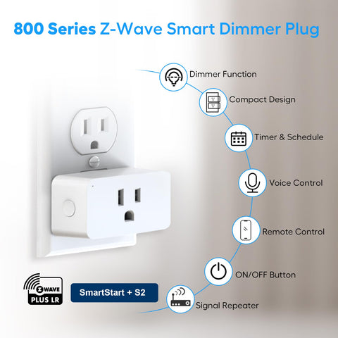 Eva's Light dimmer plug connected to a hub for versatile compatibility.
