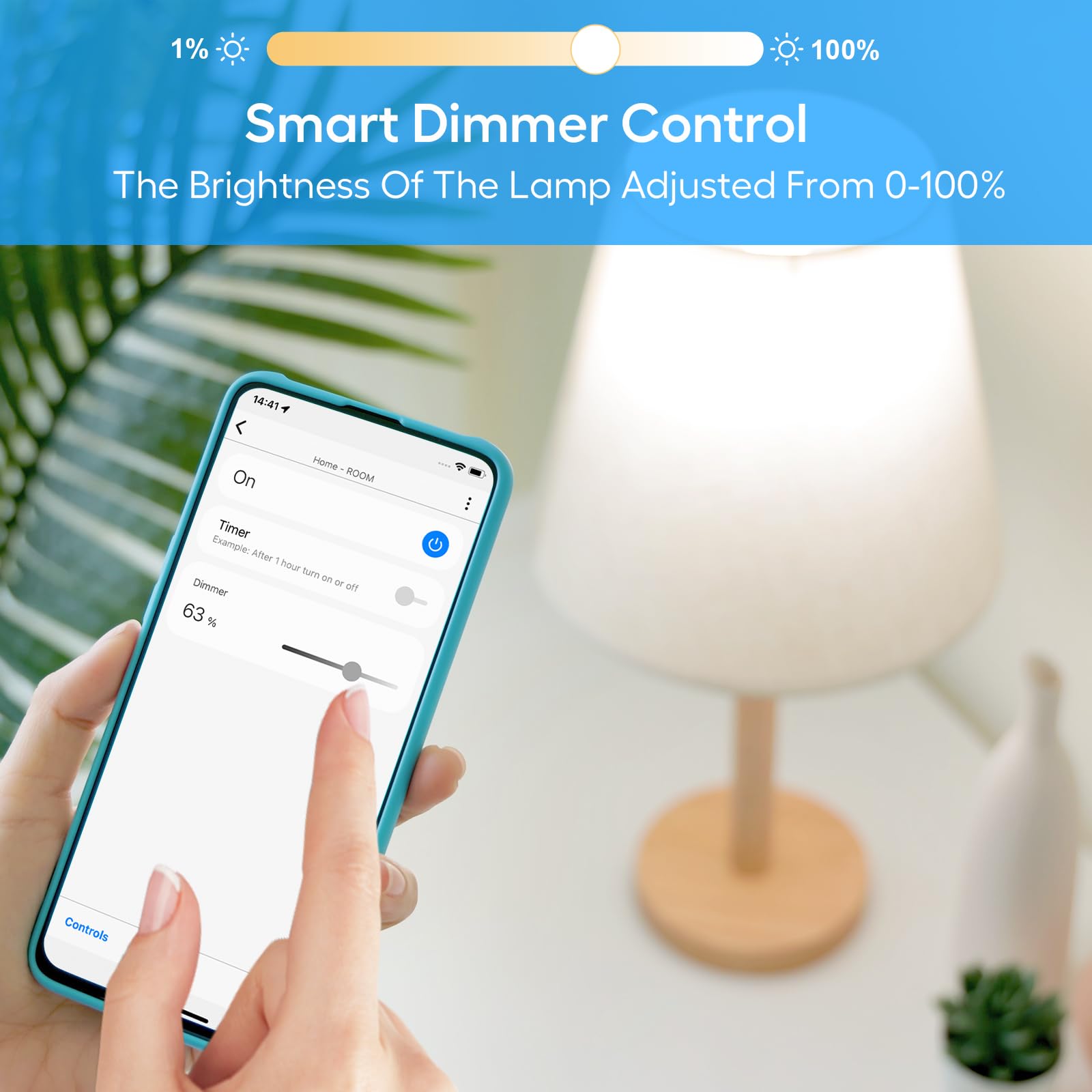 Eva's Light dimmer plug with voice control using Alexa.