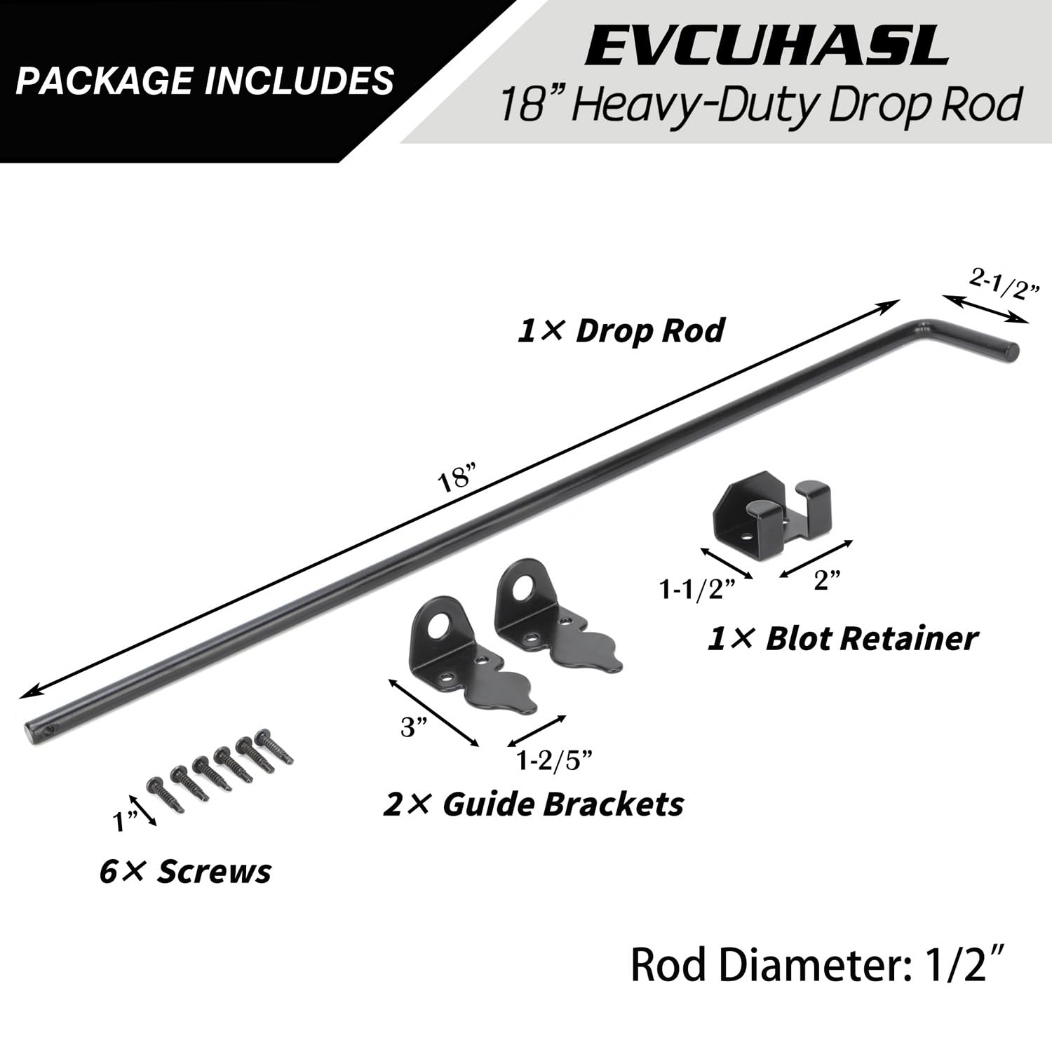 EVCUHASL gate latch for wooden and metal fences enables easy outdoor control.