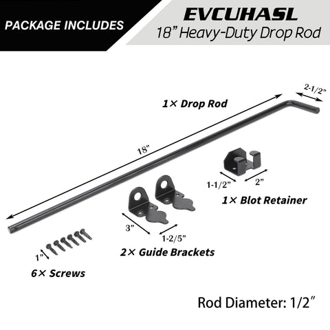 EVCUHASL gate latch for wooden and metal fences enables easy outdoor control.