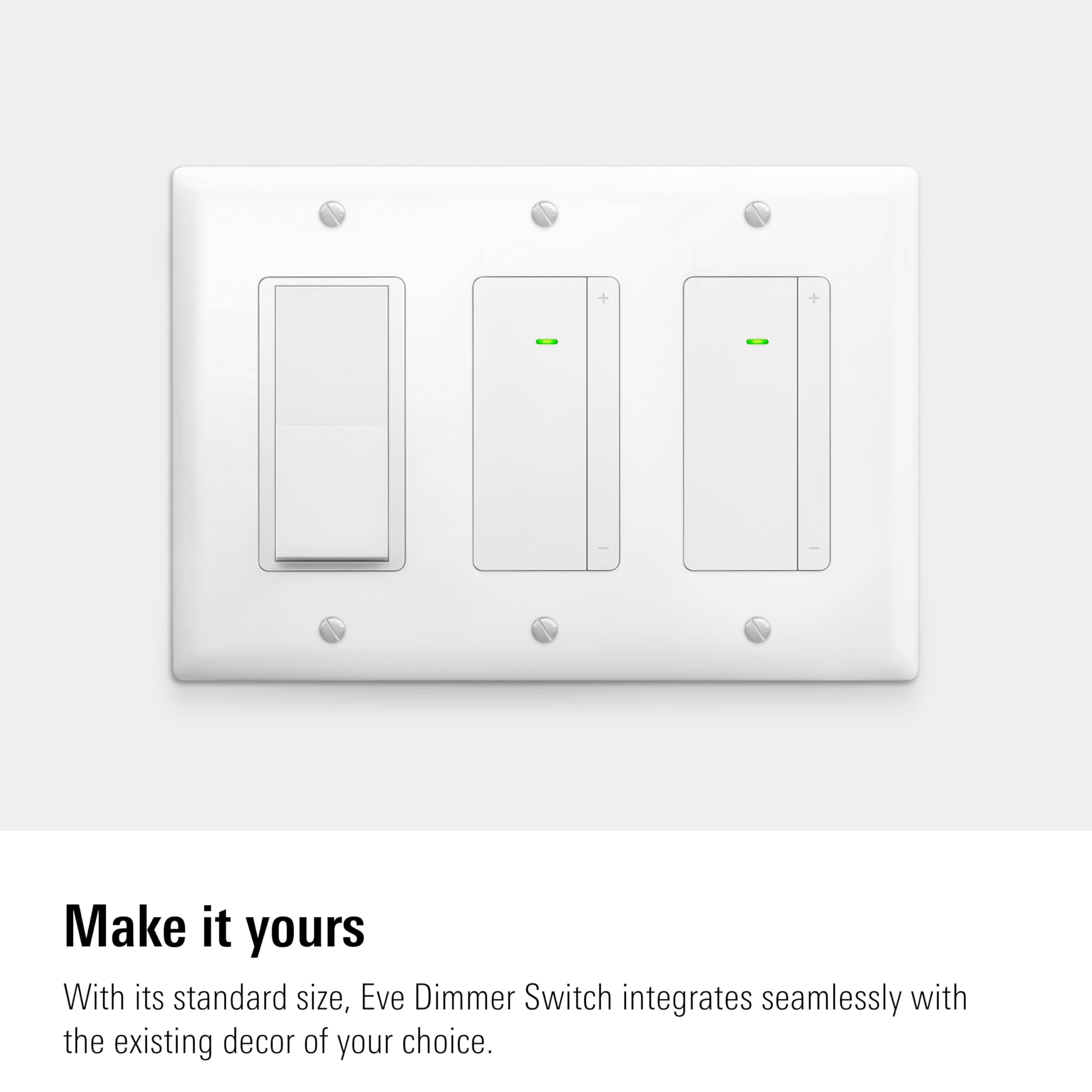 Eve Dimmer Switch Matter app control interface for schedules and scenes