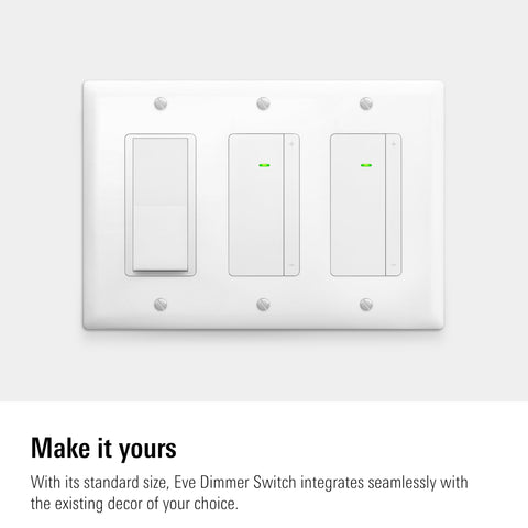 Eve Dimmer Switch Matter app control interface for schedules and scenes
