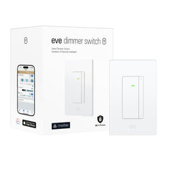 Eve Dimmer Switch Matter front view highlighting precise brightness control