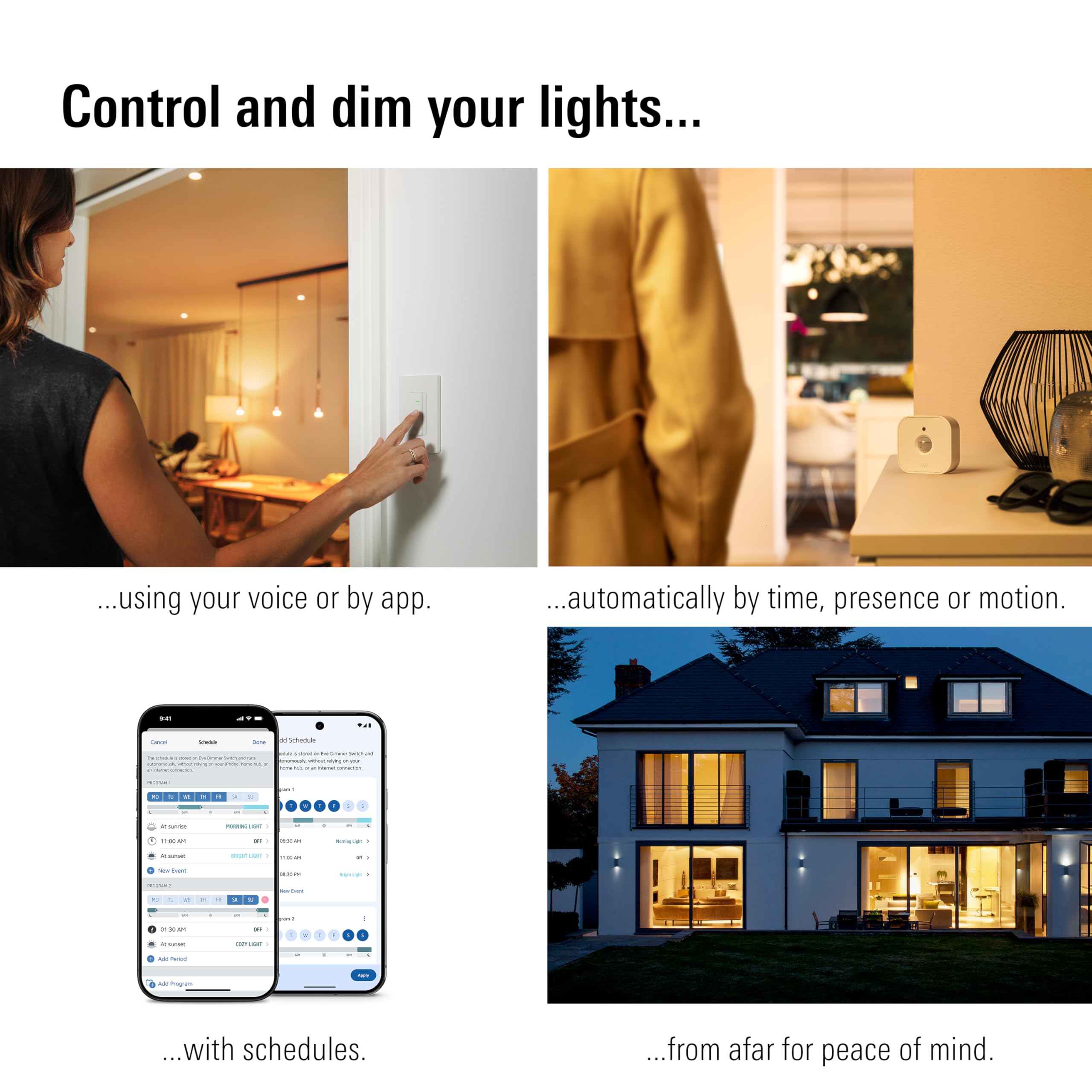 Eve Dimmer Switch Matter with hub setup illustrating compatibility