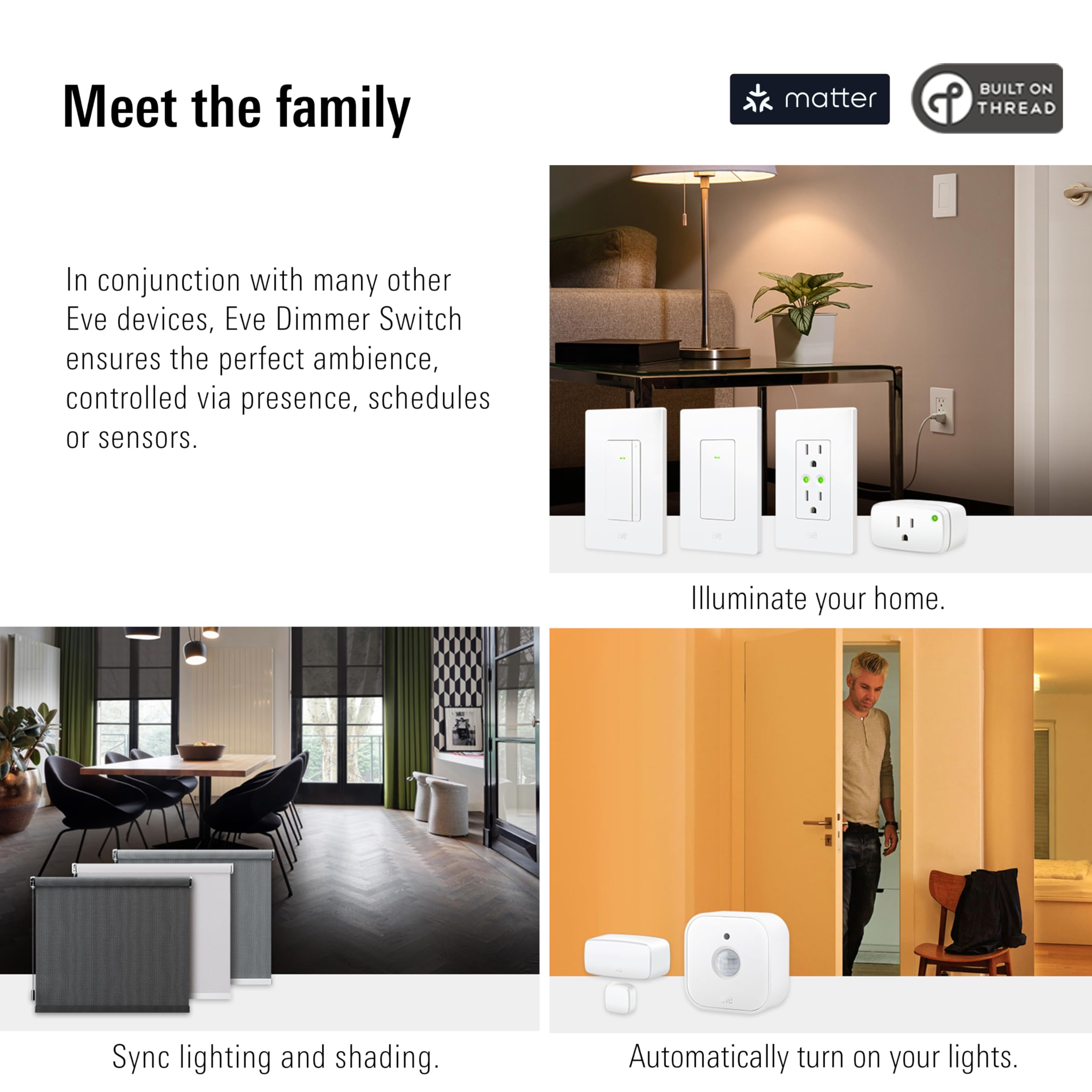 Eve Dimmer Switch Matter LED status indicator for quick status checks
