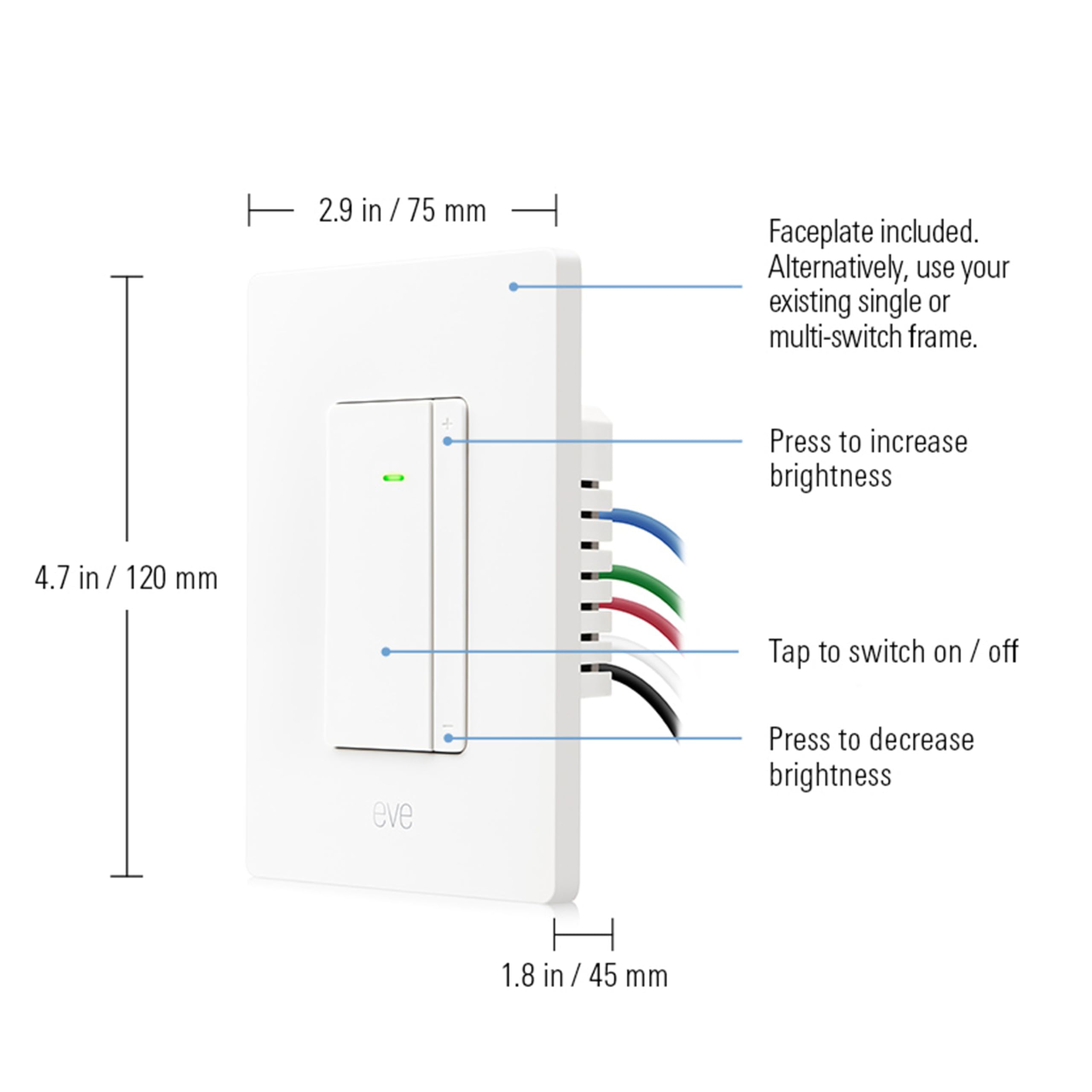 Eve Dimmer Switch Matter using voice control with Alexa/Google/Siri