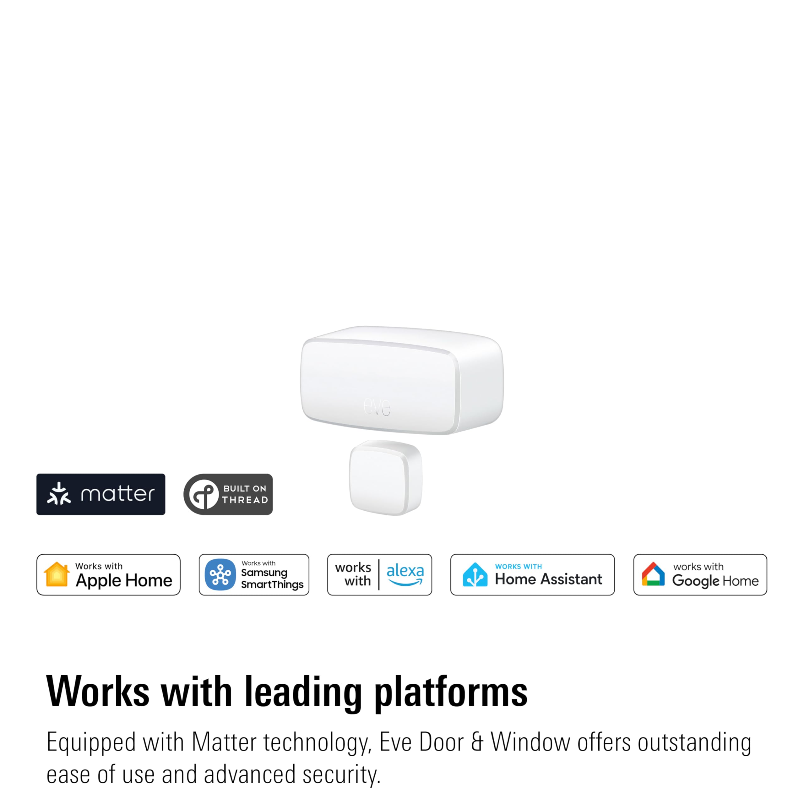 Close-up of Eve Door & Window sensor highlighting compact design