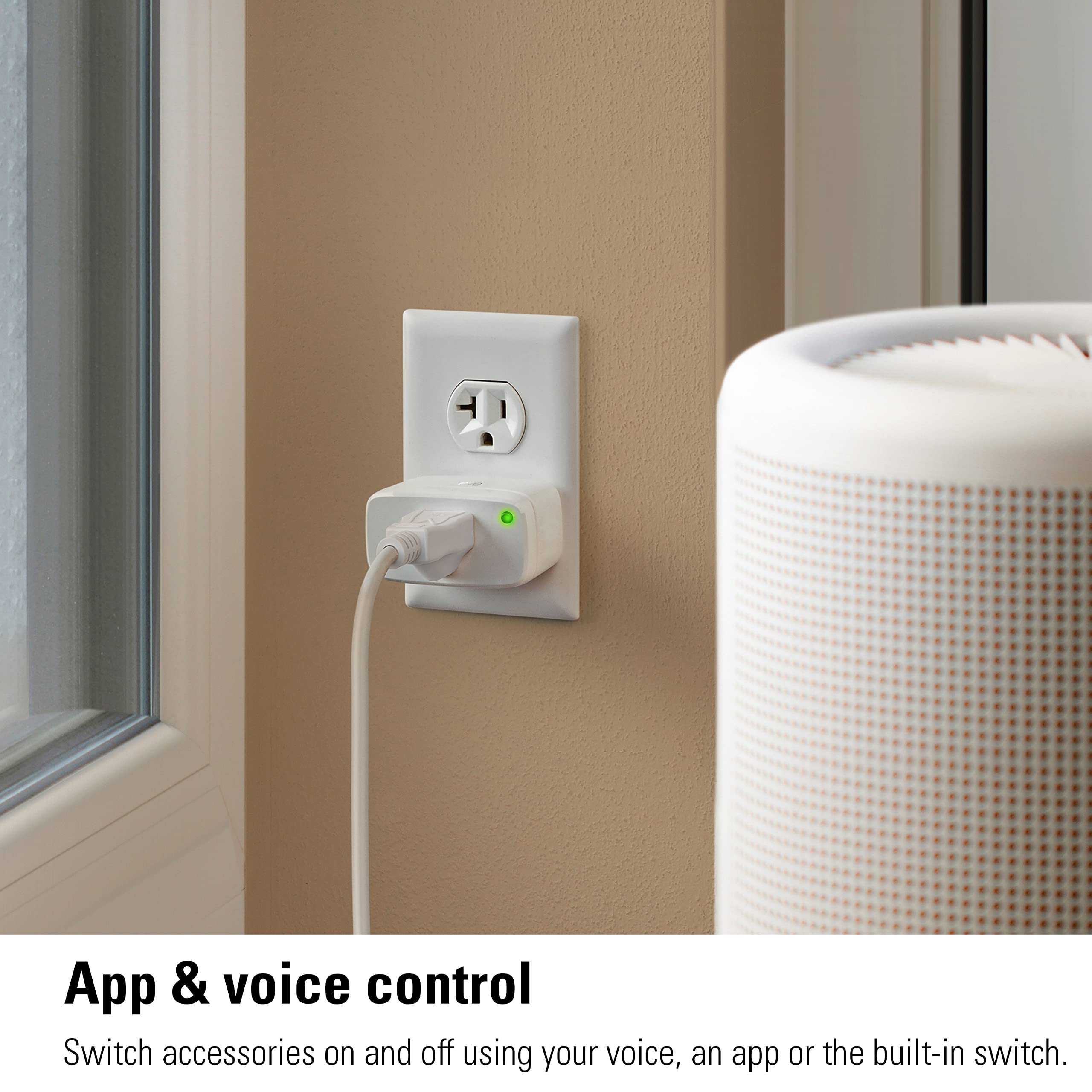 Eve Energy Matter smart plug connected to Thread network extends reliable connectivity.