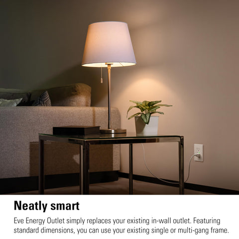 Eve Energy Outlet voice control demonstrates hands-free operation.