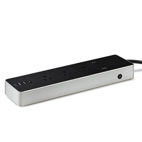 Eve Energy Strip front view showing three outlets for easy device control