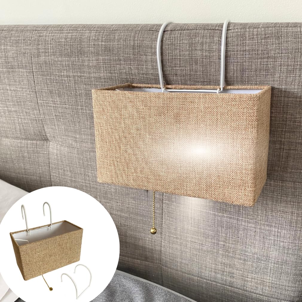 Evelots bed headboard reading lamp over the headboard delivers soft reading light.