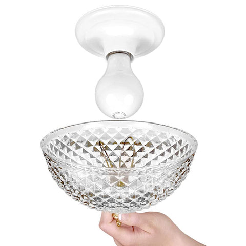 Shade diameter 7.75 inches fits standard bulbs for versatile lighting.