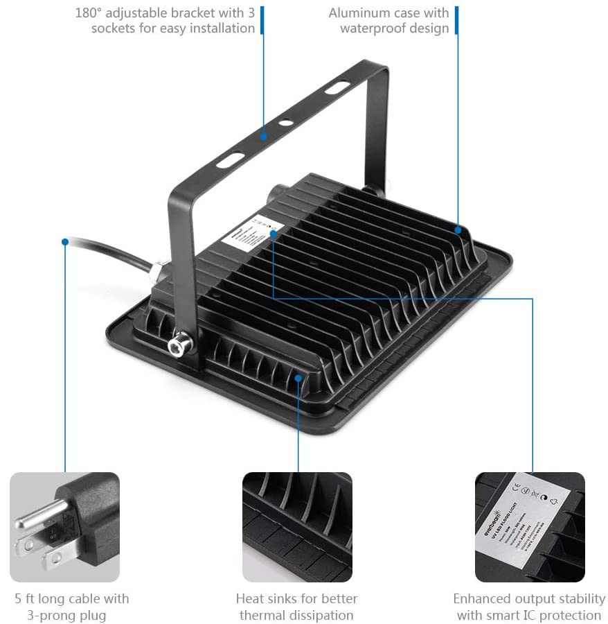 Everbeam outdoor UV light demonstrates IP66 waterproof reliability for night-time events.