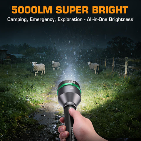 EverBrite 5000-lumen flashlight handheld with ergonomic grip for comfortable use