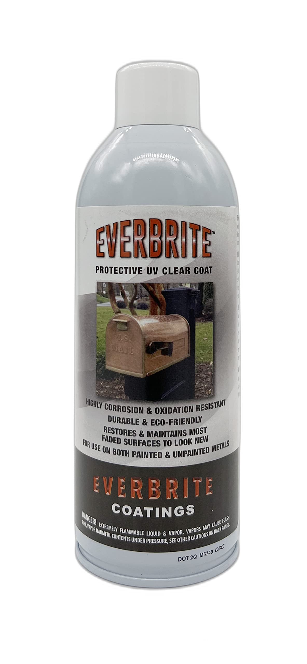 EverBrite Aerosol coating sprayed on metal for smooth coverage.