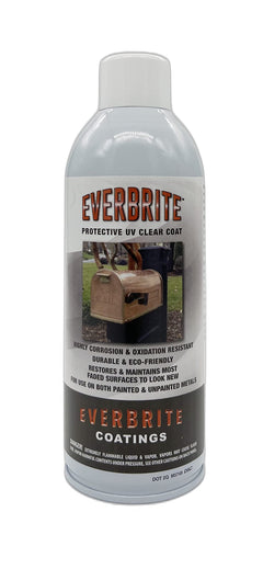 EverBrite Aerosol coating sprayed on metal for smooth coverage.