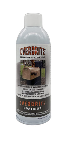 EverBrite Aerosol coating sprayed on metal for smooth coverage.