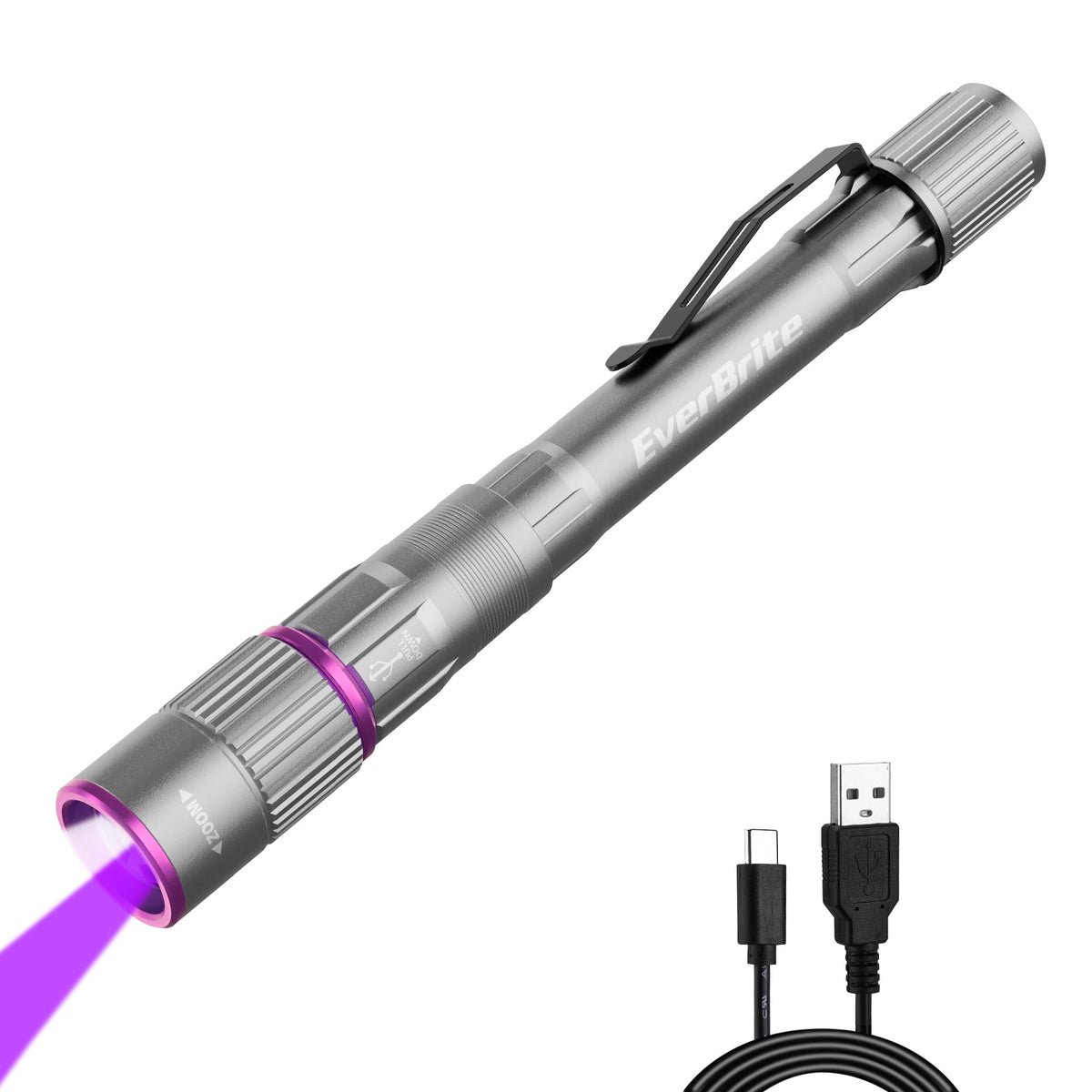 EverBrite UV 395nm flashlight reveals hidden stains for quick checks.