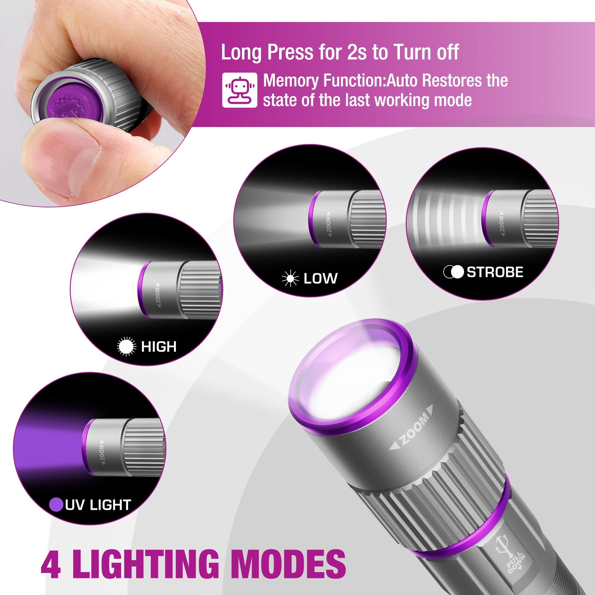 EverBrite white-light beam illuminates campsites and trails at night.