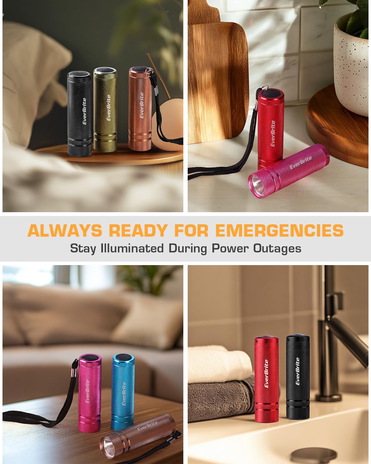 EverBrite olive mini flashlight color suitable for camping essentials