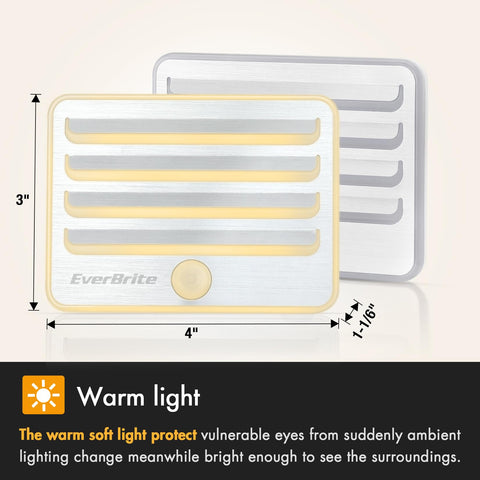 EverBrite night light in bathroom area, easy wall-mount placement.