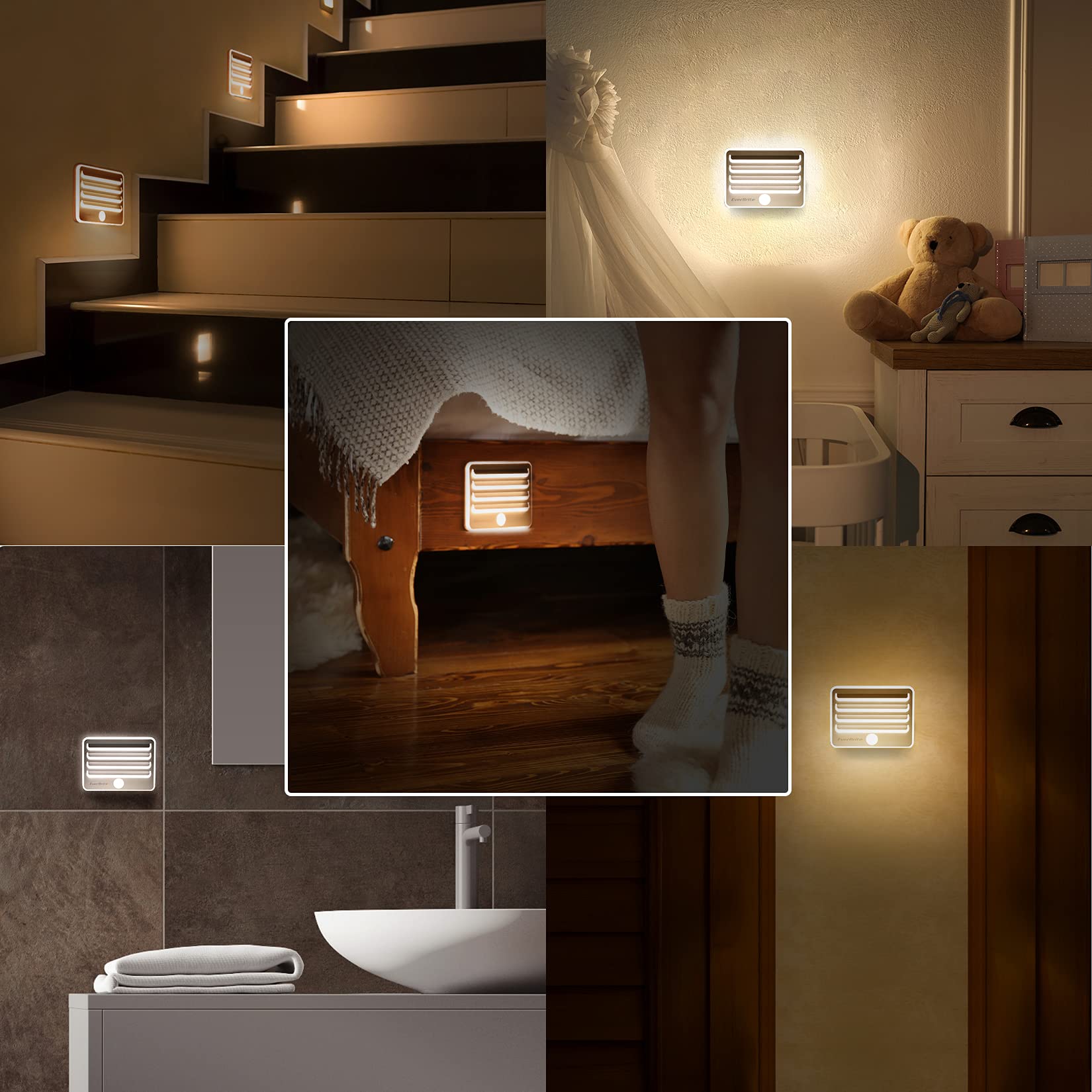 EverBrite soft warm LED, energy efficient, battery powered.