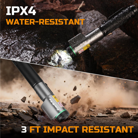 EverBrite IPX4 rating protects against splashes outdoors.