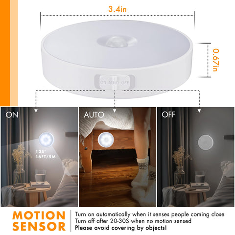 EverBrite rechargeable puck light with long lifespan battery.