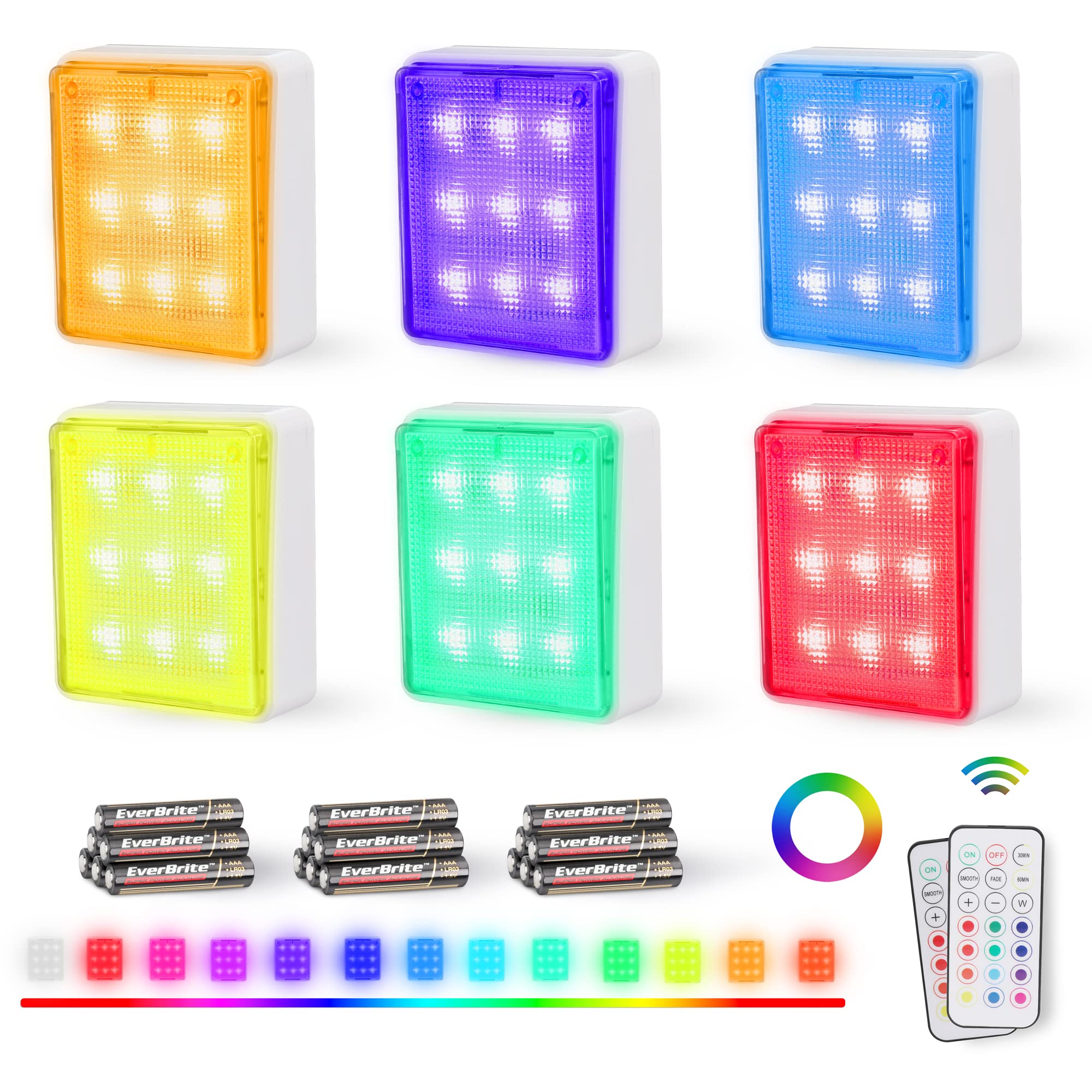 EverBrite tap lights with remote control for easy on/off in cabinets