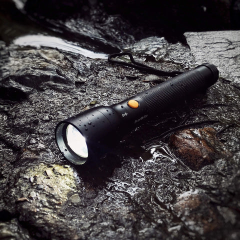 EverBrite flashlight rugged aluminum body resists drops during camping and repairs