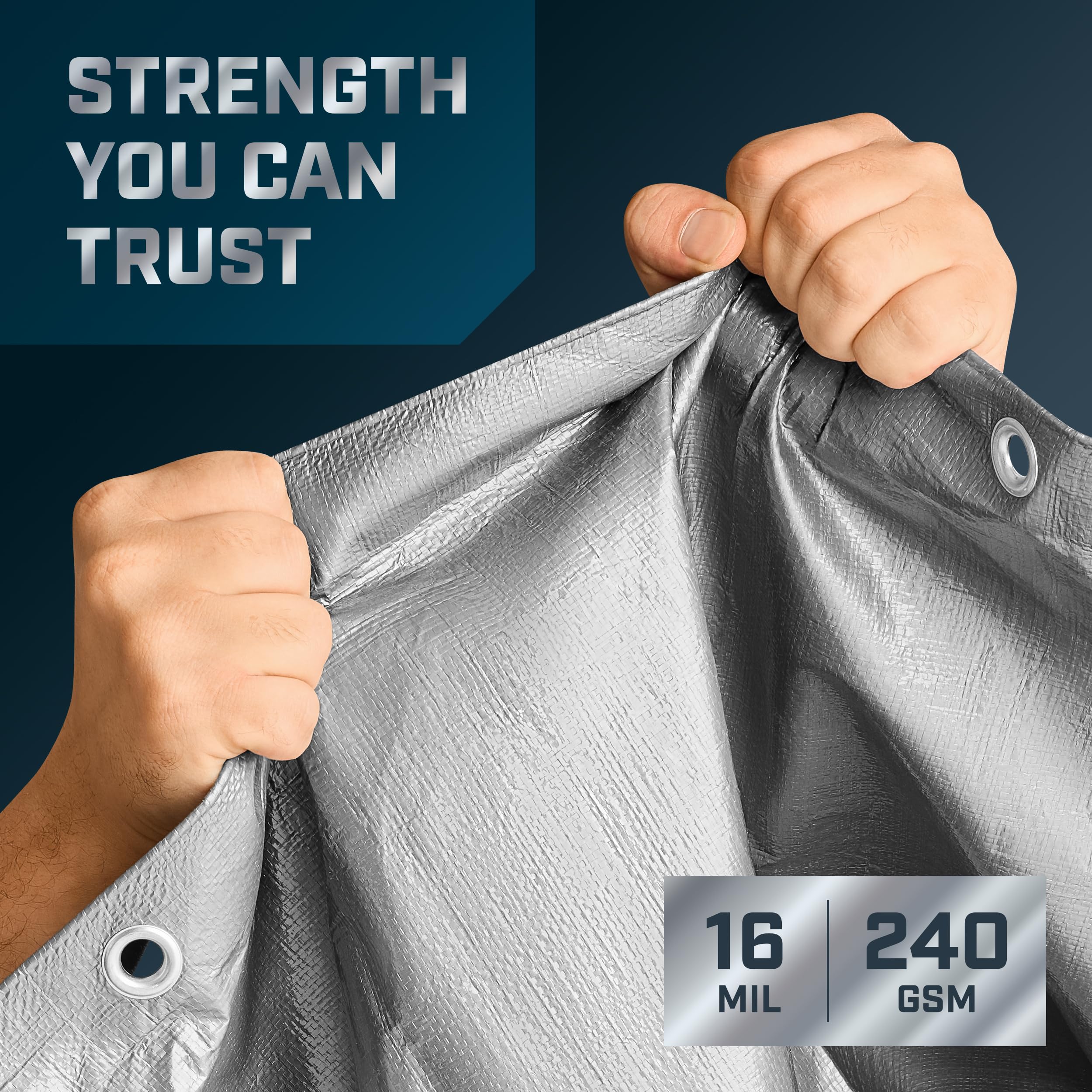 Evercover tarp easy secure setup helps fasten to any surface