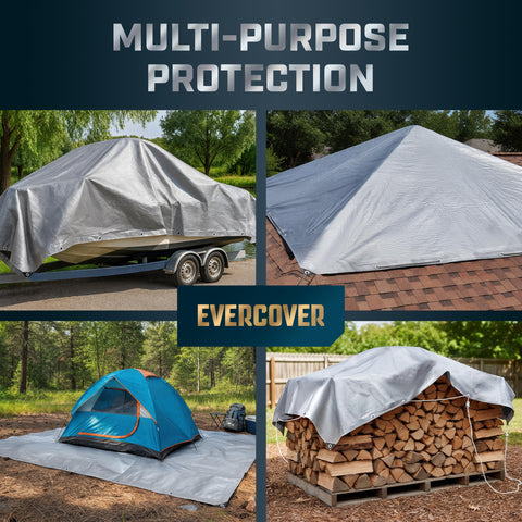 Evercover tarp reinforced edges and corners resist tearing during use