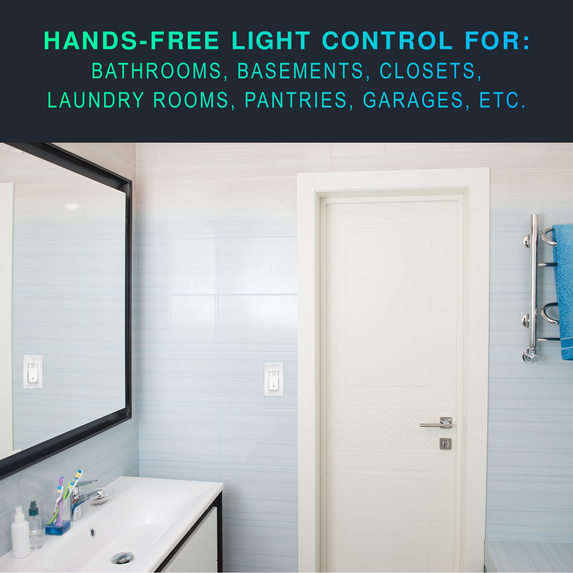 EverElectrix 180-degree motion sensor coverage captures wide-area movement