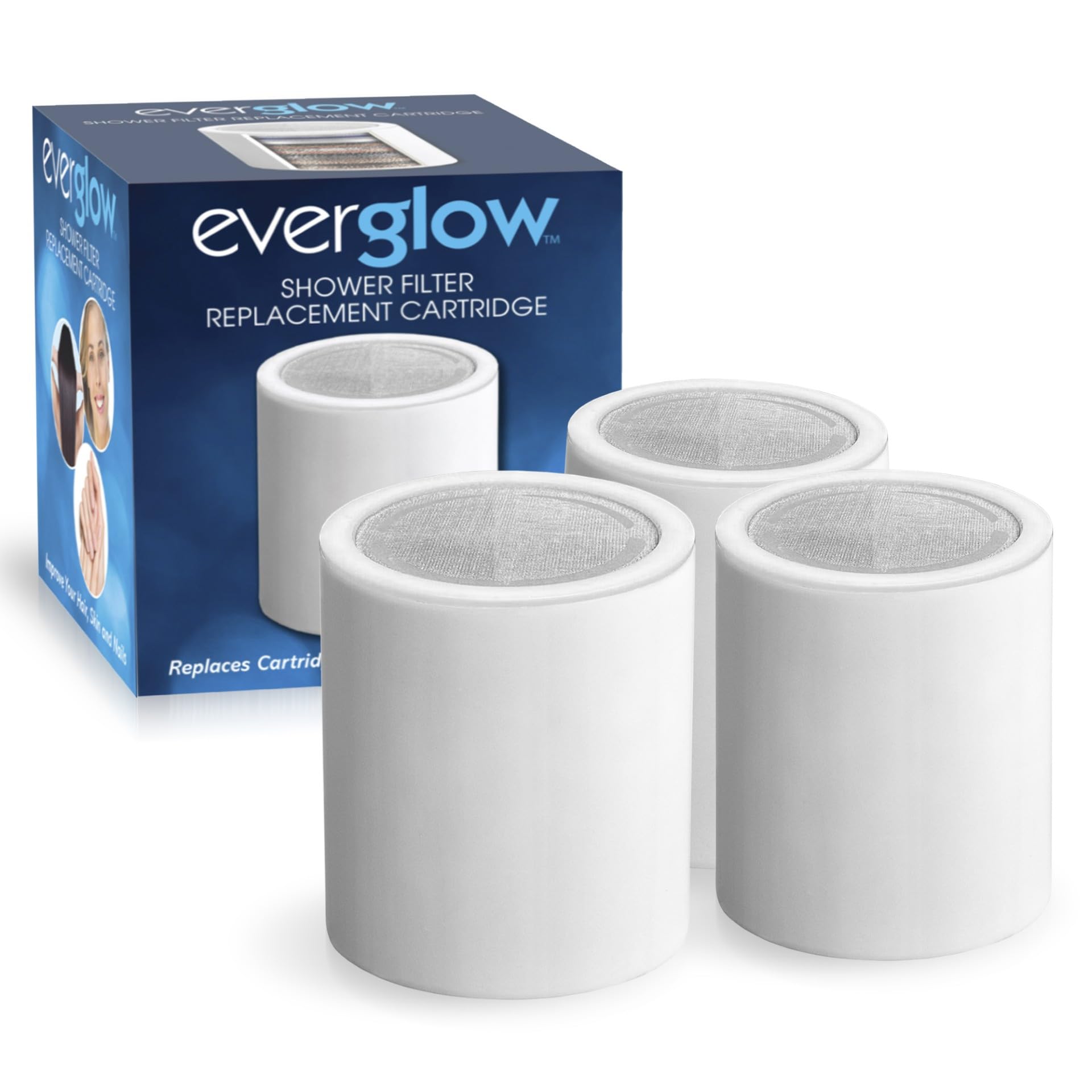 EVERGLOW Replacement Cartridge S/3 for Everflow shower head filter maintains consistent filtration performance.