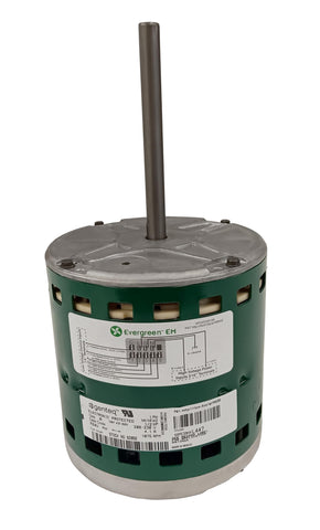 Evergreen X13 motor front view for easy furnace replacement and compact fit.