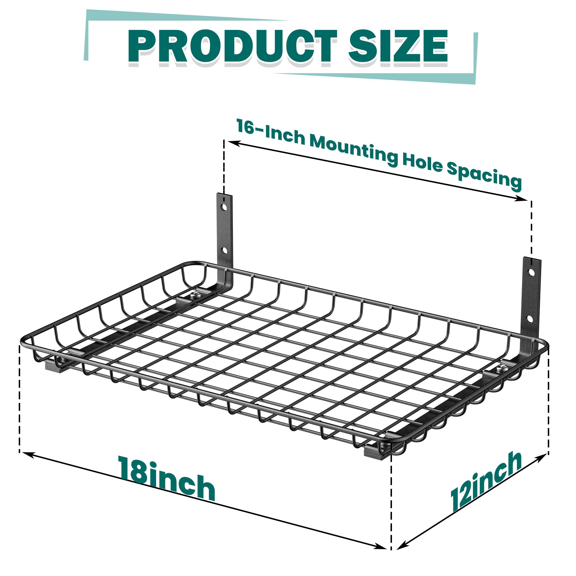 EVERHANGER two-pack wall shelf brackets provide strong support.