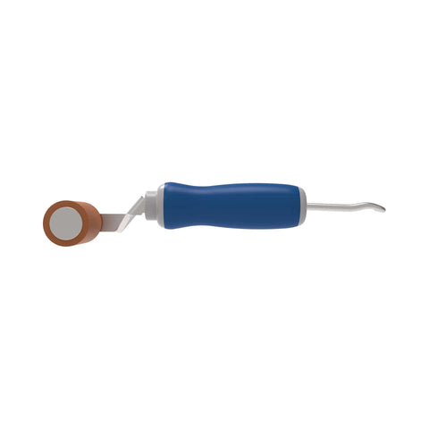 Everhard Roll-N-Chek extended-offset roller keeps hands away from heat while working